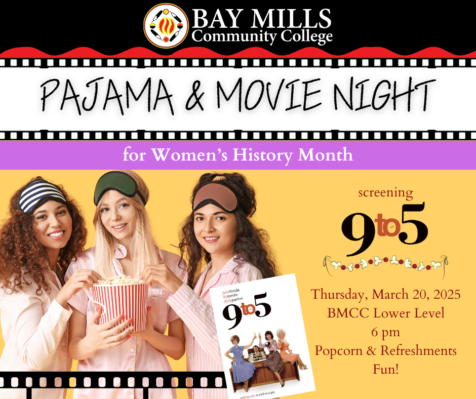 BMCC Pajama and Movie night poster