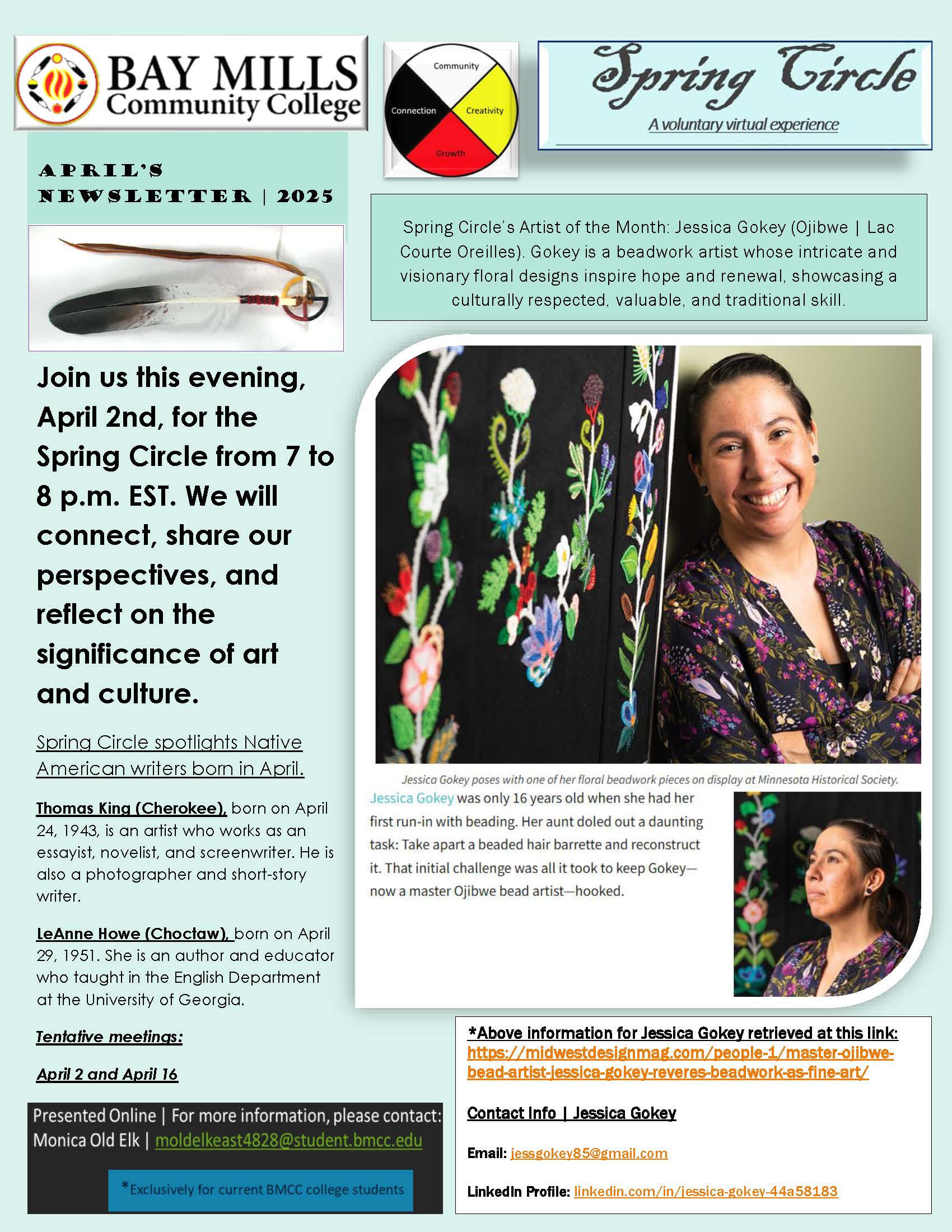 BMCC Spring Circle Newsletter